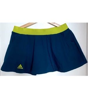 Adidas Climalite Blue/Lime Tennis Skirt
